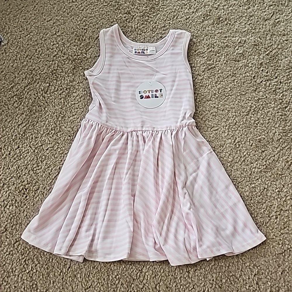 Dot Dot Smile Pink Stripe Tank Dress 12 24 Months